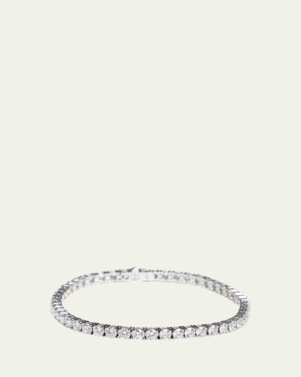 14K White Gold Lab Grown Diamond Tennis Bracelet, 7"L, 7.00tcw